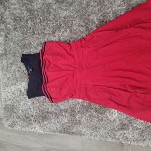 Tommy Hilfiger Red and Black Midi Dress